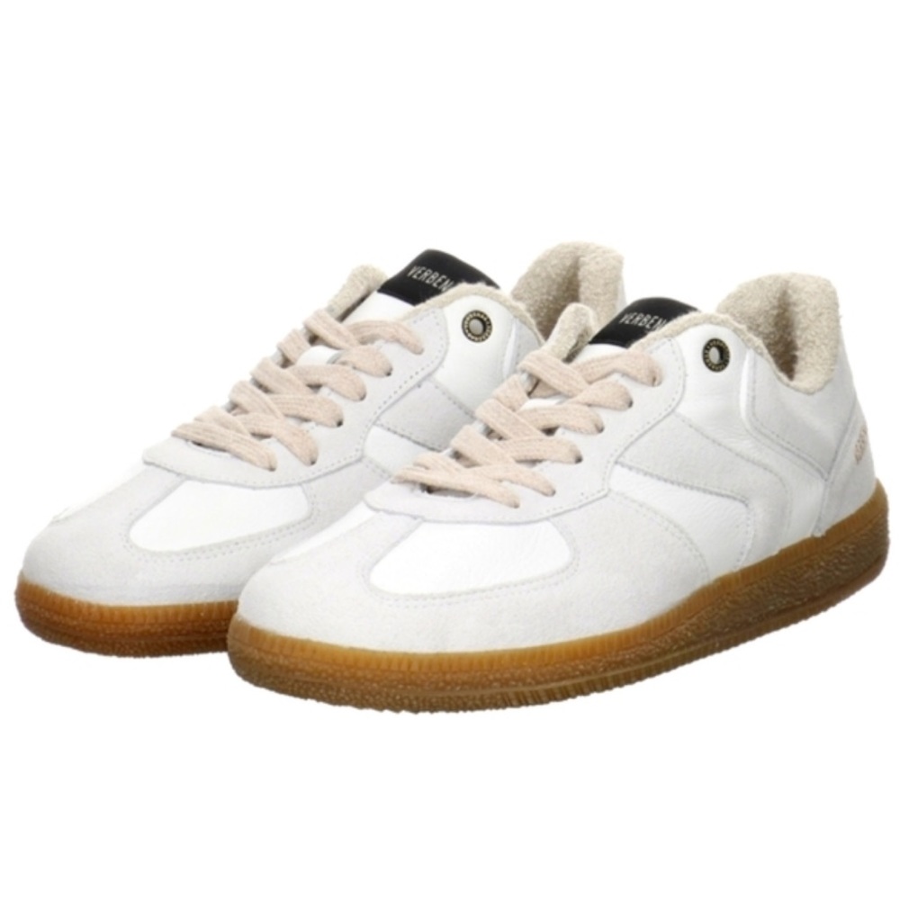 Verbenas Sora Off White/ Gray Leather Sneakers, 7.5